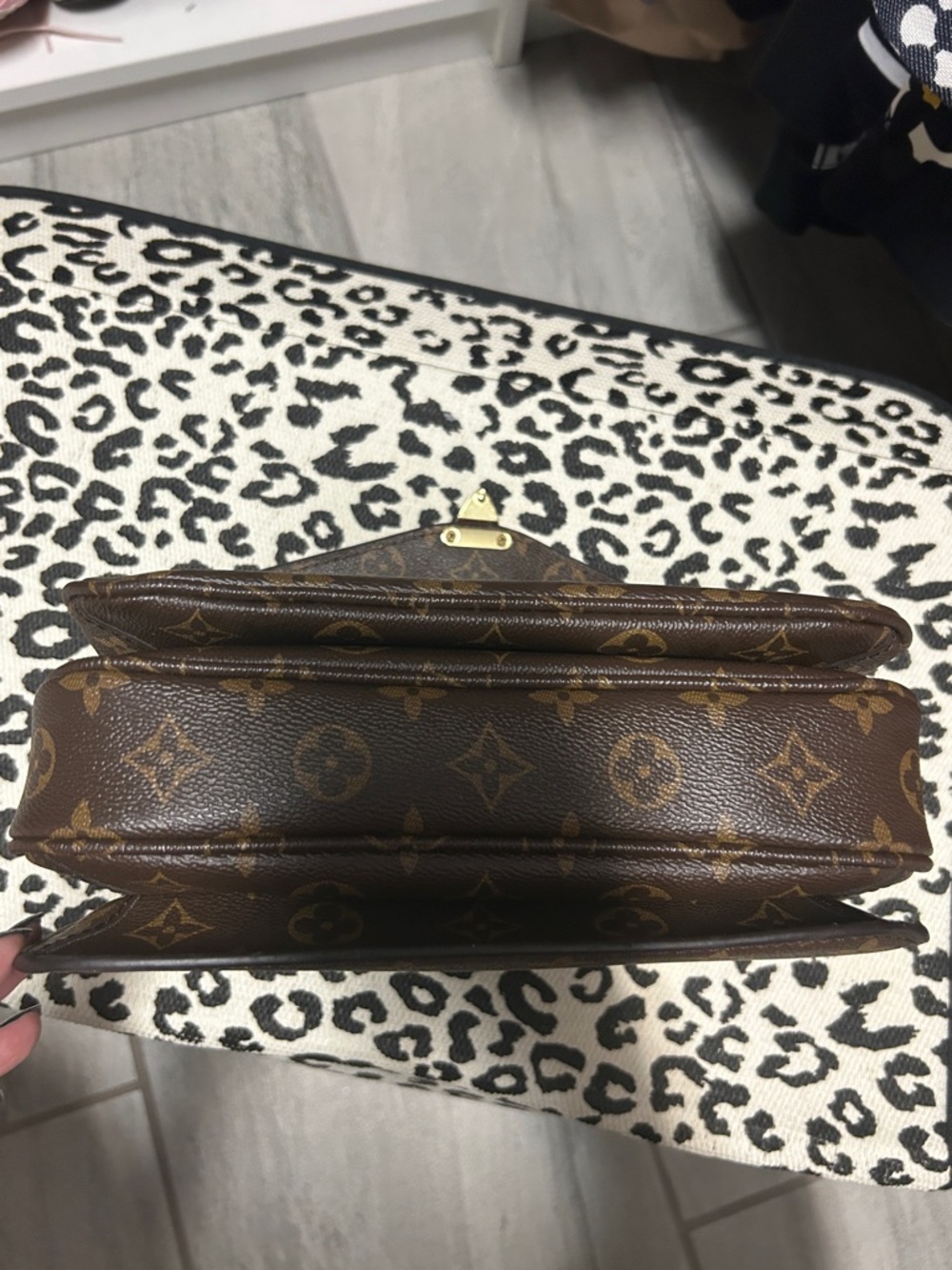 Monogram Canvas Crossbody in Brown with Gold Hardware - Picture 5 of 11